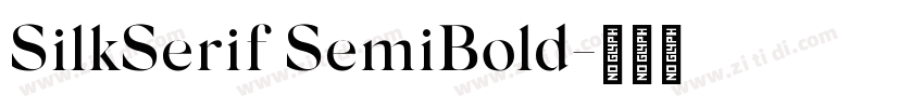 SilkSerif SemiBold字体转换